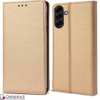 Telone atverčiamas dėklas - auksinės spalvos (Samsung Galaxy A37 5G) Telone atverčiamas dėklas - auksinės spalvos (Samsung Galaxy A37 5G)